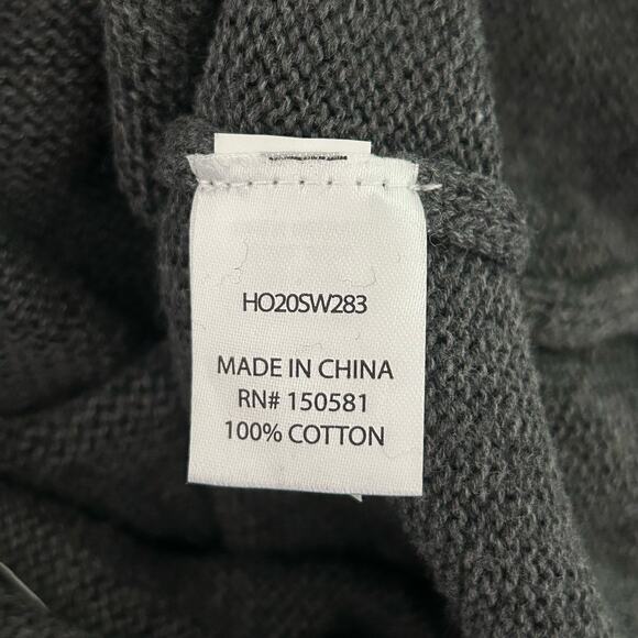 Flag & Anthem Men's Hooded Dark Gray Three Button Sweater M Medium New - Picture 9 of 9